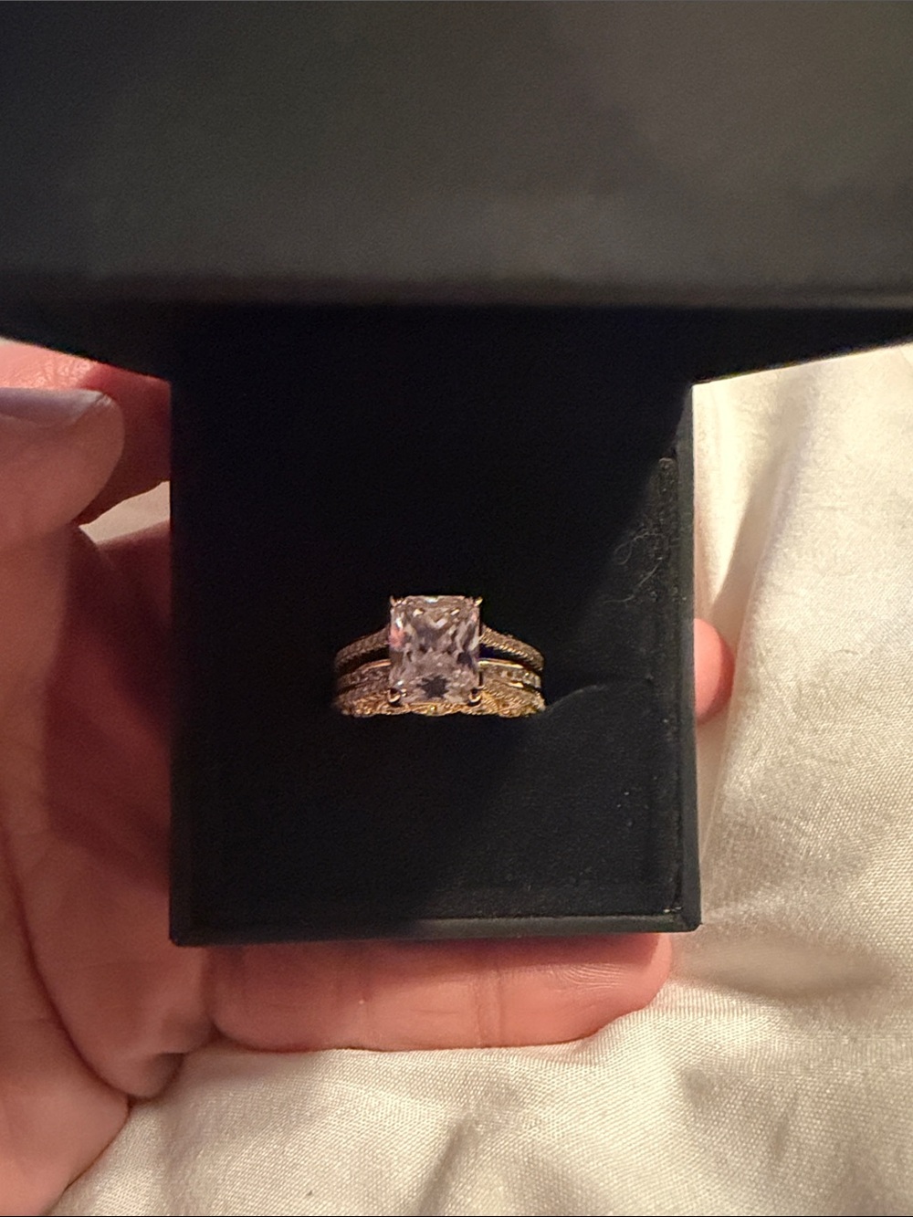 Engagement/wedding ring set.